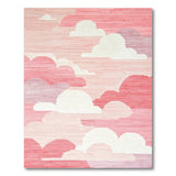Dreamy Pink Clouds Geometric Area Rug