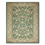 Emerald Green Emerald Green Persian Floral Medallion Rug