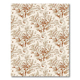 Vintage Brown Floral Vine Area Rug