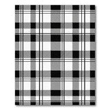Bold Black White Plaid Geometric Rug