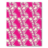 Vibrant Pink Citrus Fruit Pattern Area Rug