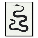 Twined Serpents Black White Area Rug