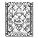 Intricate Black White Persian Area Rug