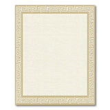 Beige and Neutral Beige Greek Key Border Area Rug
