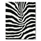 Bold Zebra Print Black White Area Rug