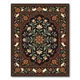 Ornate Black Persian Floral Area Rug