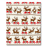 Festive Reindeer Red Bow Area Rug