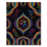 Vibrant Rainbow Dancers Area Rug