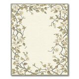 Vintage Floral Blossom Border Cream Rug