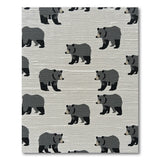 Cute Grey Bear Pattern Area Rug