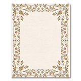 Ornate Gold Leaf Berry Border Area Rug