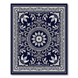 Navy Blue Traditional Persian Medallion Traditional Persian Rug