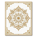Ornate Gold Mandala Persian Traditional Persian Area Rug