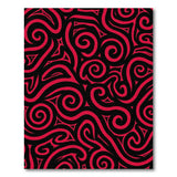 Heritage Tribal Red Bold Red Tribal Swirl Area Rug