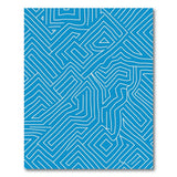 Modern Blue Maze Geometric Area Rug