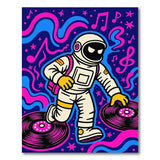 Psychedelic Astronaut DJ Turntable Area Rug