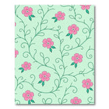 Pink Hibiscus Vine Floral Area Rug