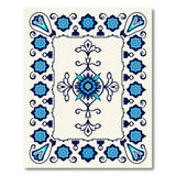 Intricate Teal Blue Persian Floral Rug