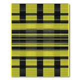 Bold Yellow Black Geometric Plaid Area Rug
