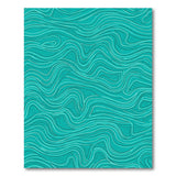 Abstract Area Blue and Teal Teal Abstract Wave Area Rug