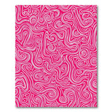 Pink Vibrant Pink Wavy Abstract Area Rug