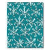 Teal Snowflake Area Rug