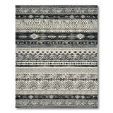 Black White Heritage Tribal Geometric Heritage Tribal Rug