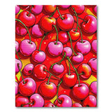 Vibrant Cherry Burst Fruit Pattern Area Rug