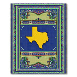 Texas Yellow State Southwestern Area Rug