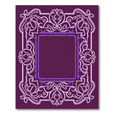 Purple Ornate Baroque Border Area Rug