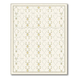 Beige Gold Geometric Diamond Area Rug