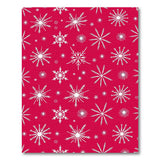 Festive Red Snowflake Area Rug