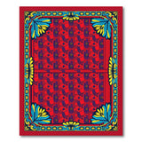 Vibrant Red Heritage Tribal Geometric Area Rug