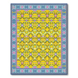 Vibrant Yellow Geometric Persian Area Rug
