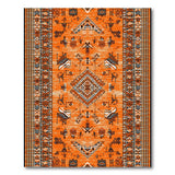 Orange Vibrant Orange Southwestern Geometric Rug