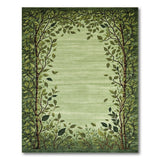 Green Birch Tree Arch Area Rug