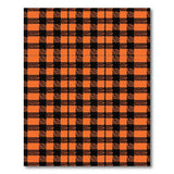 Orange Black Buffalo Check Distressed Area Rug