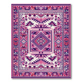 Purple Geometric Heritage Tribal Area Rug