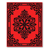 Red Vibrant Red Persian Floral Medallion Rug