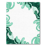Green Abstract Swirl Area Rug
