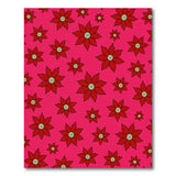 Vibrant Pink Poinsettia Floral Area Rug