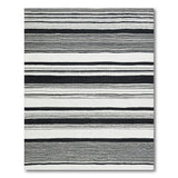 Black White Striped Geometric No. 6 Area Rug