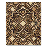 Ornate Brown Tan Persian Geometric Area Rug