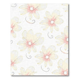 Delicate Pink Floral Outline Area Rug