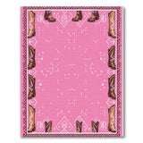 Southwestern Pink Cowboy Boots Southwestern Area Rug