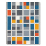 Multi-Color Geometric Block Area Rug