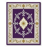 Purple Ornate Medallion Area Rug