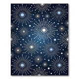 Navy Fireworks Geometric Area Rug