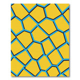 Bold Yellow Blue Geometric Polygon Area Rug
