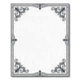 Ornate Baroque Floral Frame Area Rug